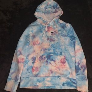 Womens Hollister XS Hoodie tie dye blue and pink